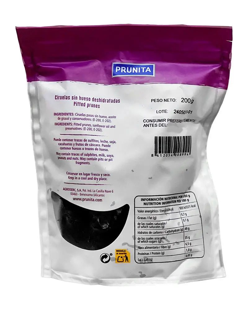 Чернослив Prunita Ciruelas sin hueso без косточки 200 г - фото 2