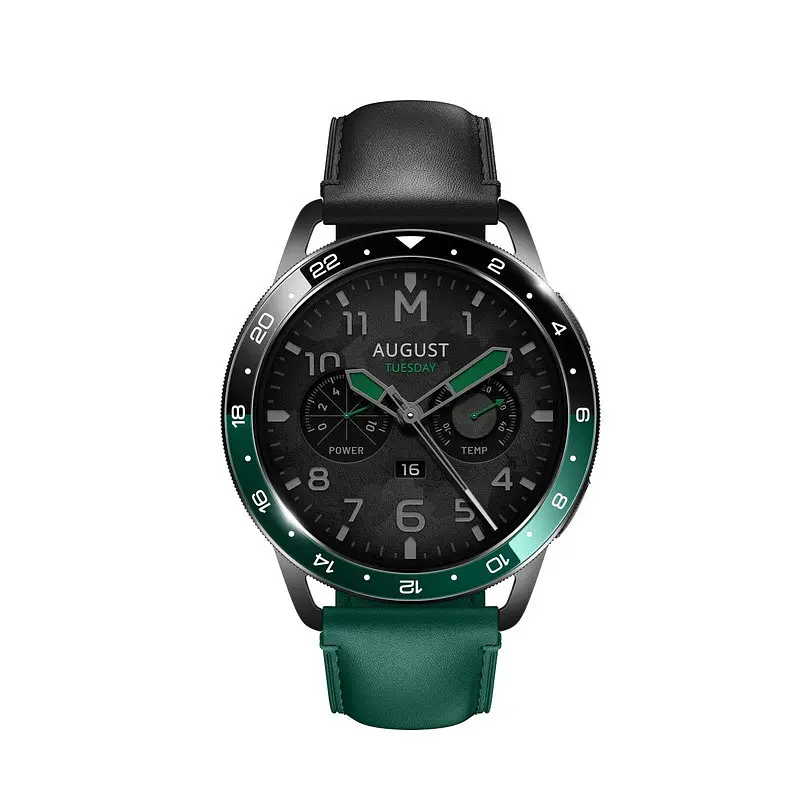 Ремінець шкіряний Tamister для годинника Xiaomi Watch 2/ 2Pro/ S4/ S3/ S2/ S1 22 мм Black-green - фото 2