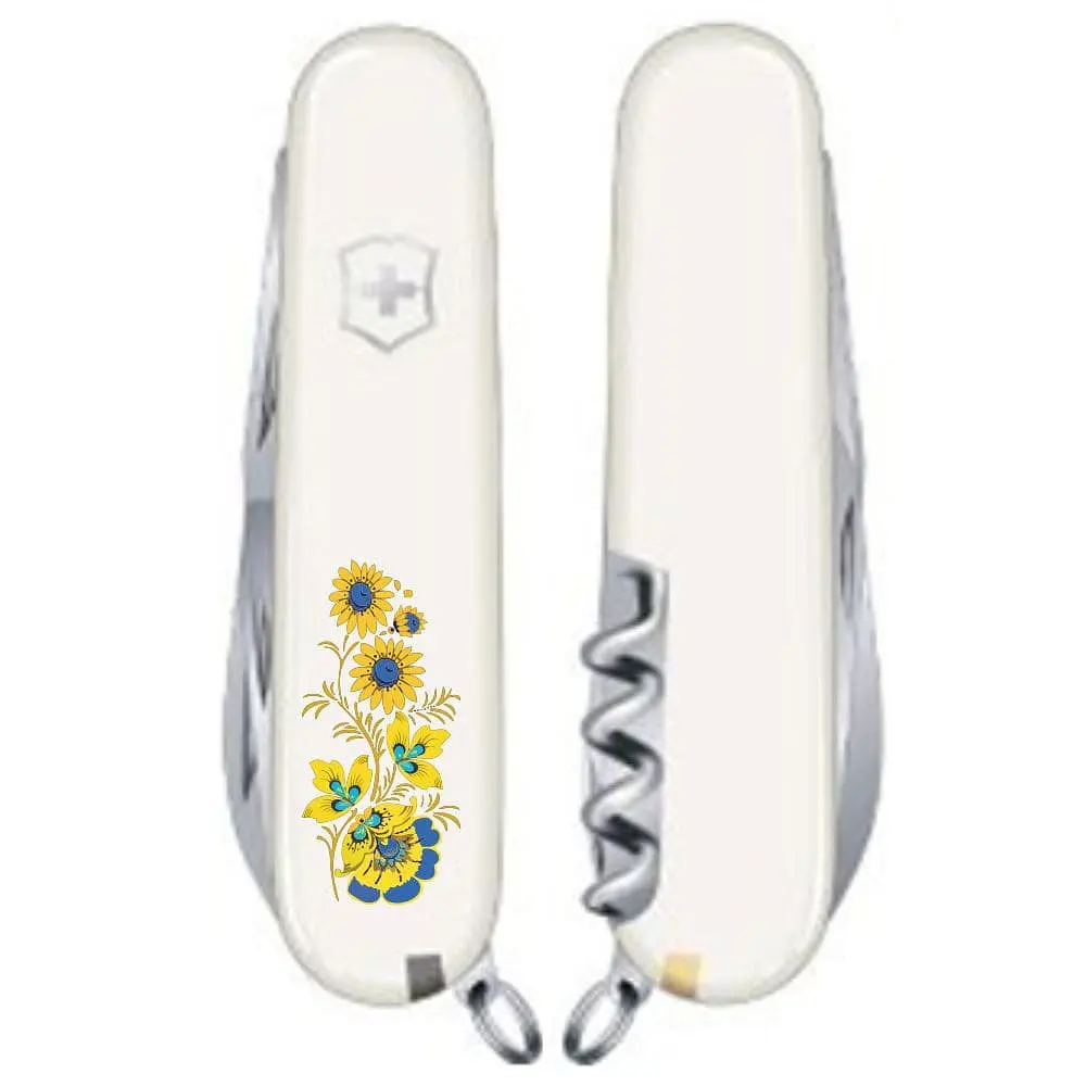 Ніж Victorinox Spartan Ukraine 91мм 12функ біл Квіти - фото 2
