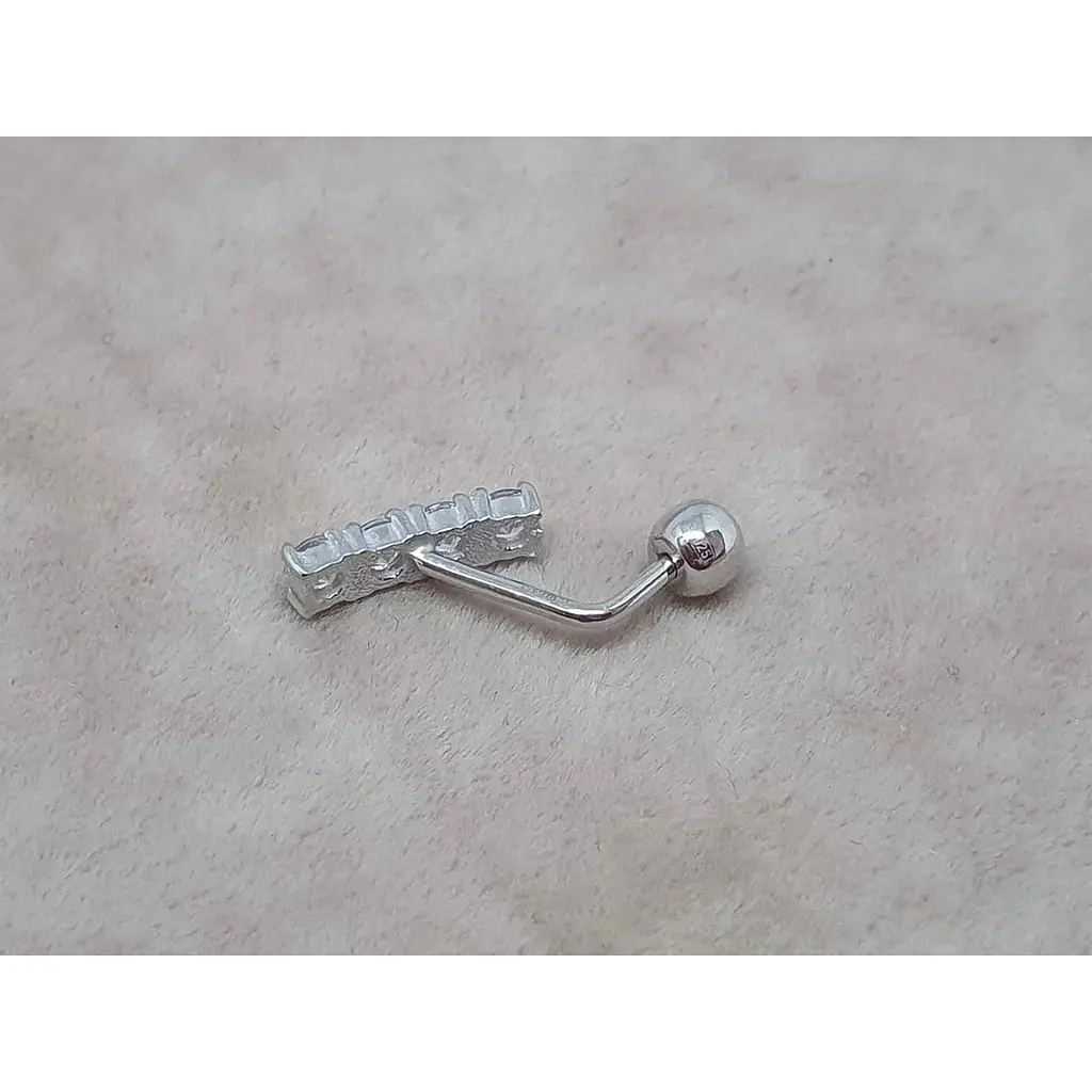 Срібна сережка для пірсингу пупка Umax. 7027U - фото 3