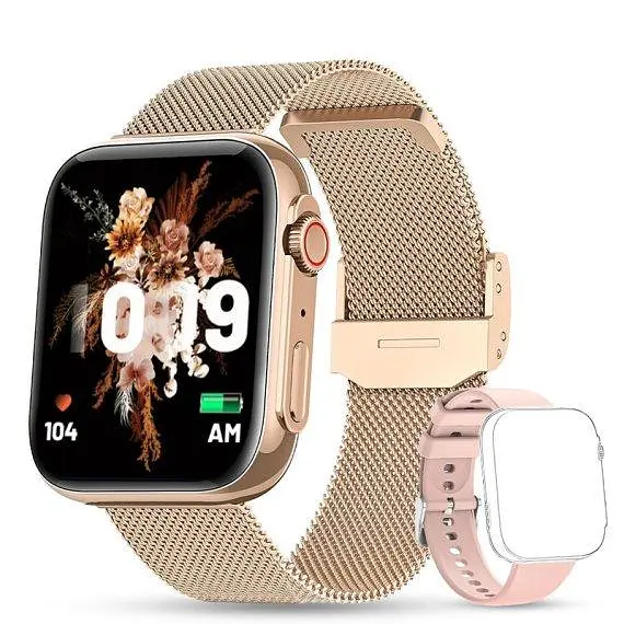 Жіночий розумний смарт годинник Smart Sensation + 2 ремінці (Gold) - фото 3