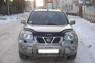 Дефлектор капота мухобойка Nissan X-Trail (T30) 2001-2006 Євро Кріплення Vip Tuning (NS14) - фото 3