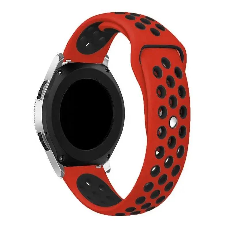 Ремінець BeCover Nike Style для Amazfit Stratos 1/2/2S/3/GTR 2/GTR 47mm/GTR Lite 47mm/Nexo/Pace Red-Black (705817) - фото 2