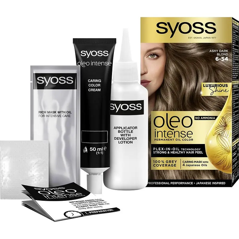 Стійка фарба для волосся Syoss Oleo Intense 6-54 холодний темно-русий 115 мл - фото 3