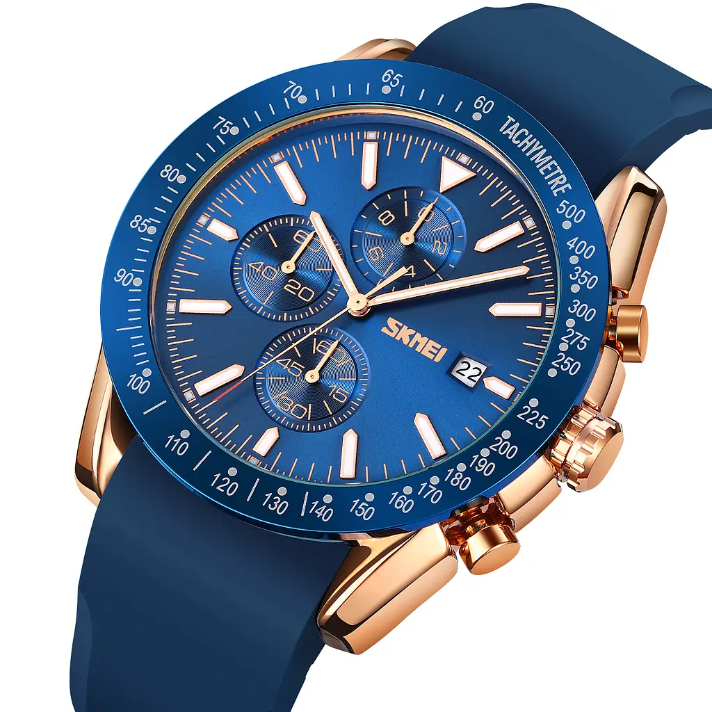 Наручний годинник чоловічий 9253PRGBU Rose Gold-Blue Sil Skmei acs0029846 - фото 2