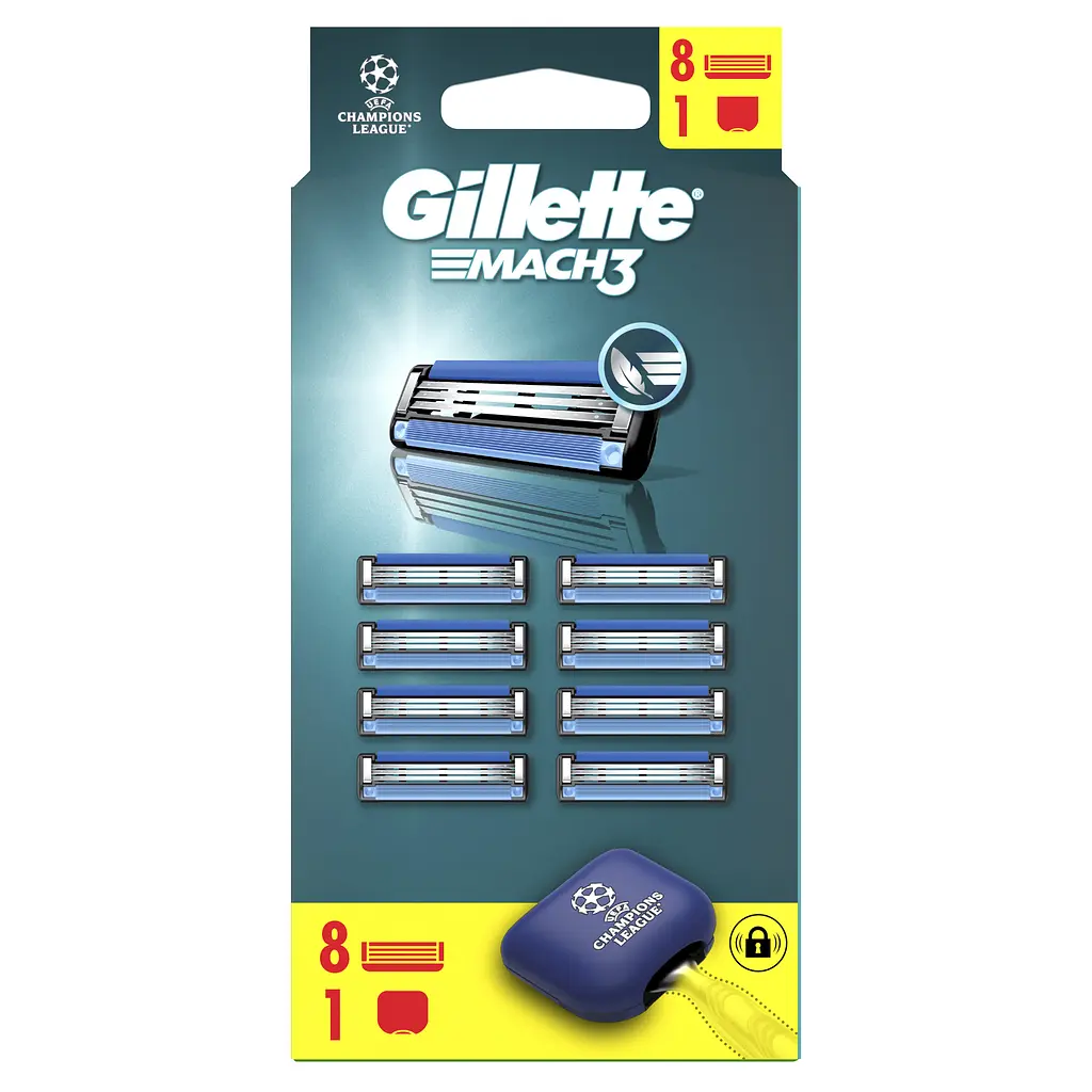 Змінні картриджі для гоління (леза) чоловічі Gillette Mach3 8 шт. - фото 2