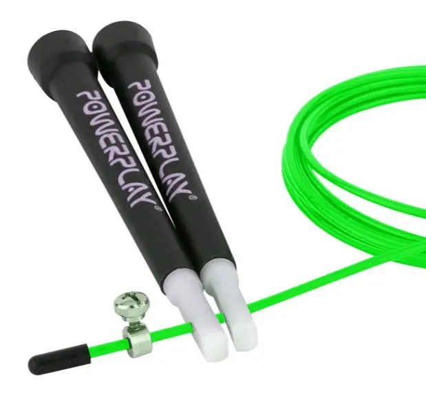 Скакалка швидкісна PowerPlay 4202 Ultra Speed Rope Зелена 2,9 м (PP_4202_Green) - фото 2