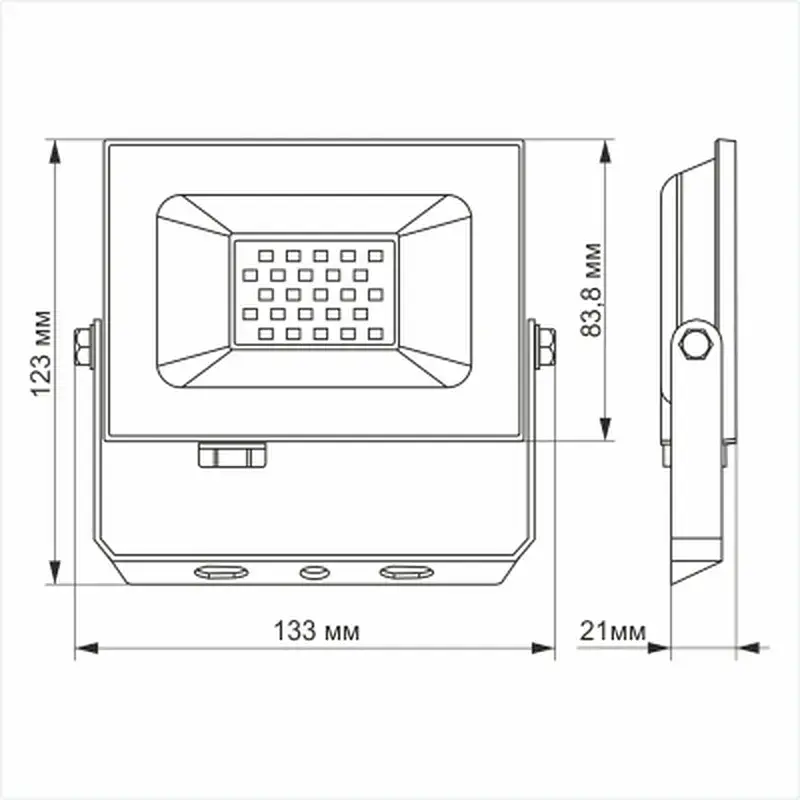 Прожектор Videx LED TITANUM TLF206 20W 6000K (TLF206) - фото 2