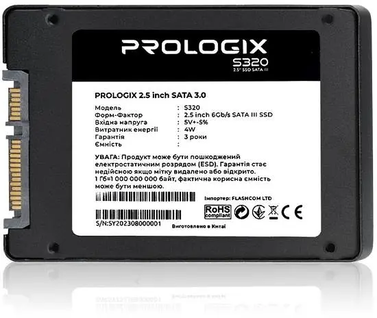 Накопичувач SSD ProLogix Sata 2.5 120GB S320 TLC (PRO120GS320) - фото 3