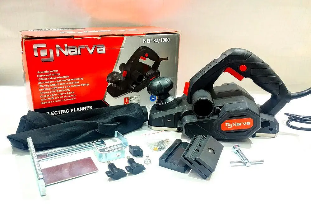 Электрорубанок Narva NEP-82/1000 82 мм 17000 об/мин 1000 Вт 30412 - фото 3