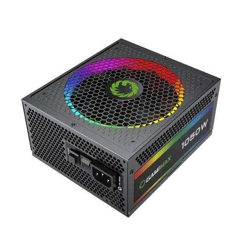 Блок живлення 1050 Вт, GameMax RGB1050 PRO, Black, модульний, 80+ Gold, Active PFC, 14 см з RGB підсвічуванням - фото 4