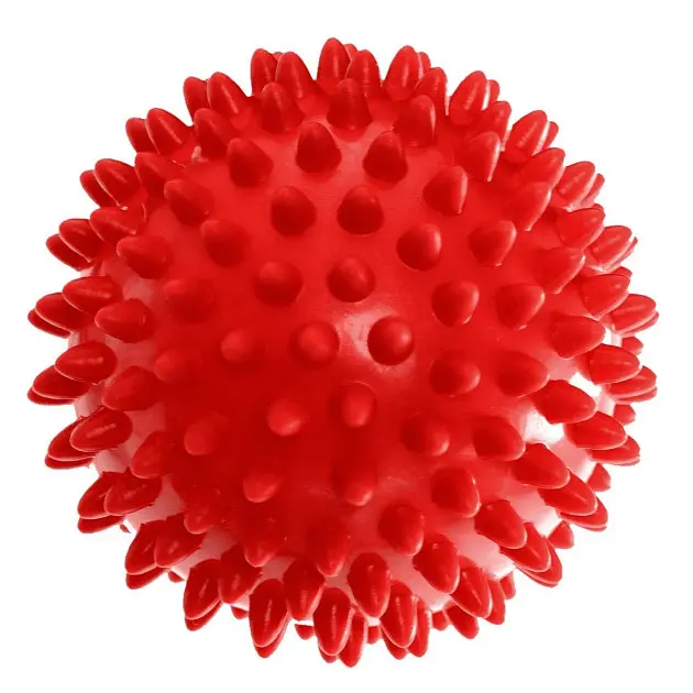 Масажний м'ячик EasyFit PVC 7.5 см м'який (надувний) червоний (EF-1058-R)