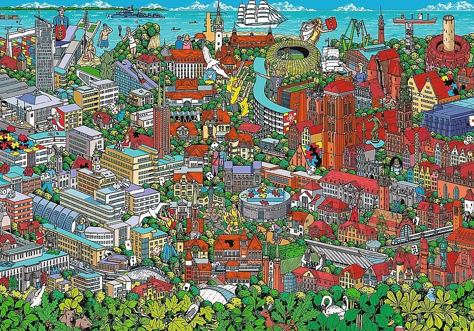 Пазлы Trefl Город 1000 элементов - фото 3