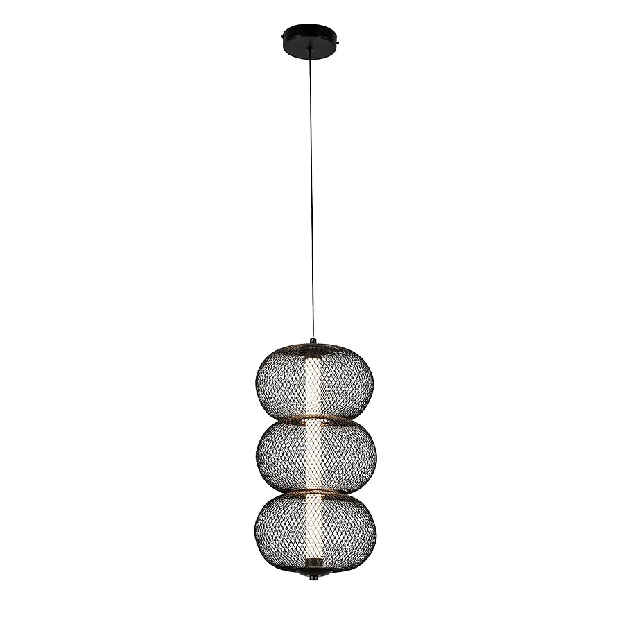 Люстра LED Levistella 7812036 BK, 6W, 3000K, Чорний метал, сучасний стиль для вітальні - фото 2
