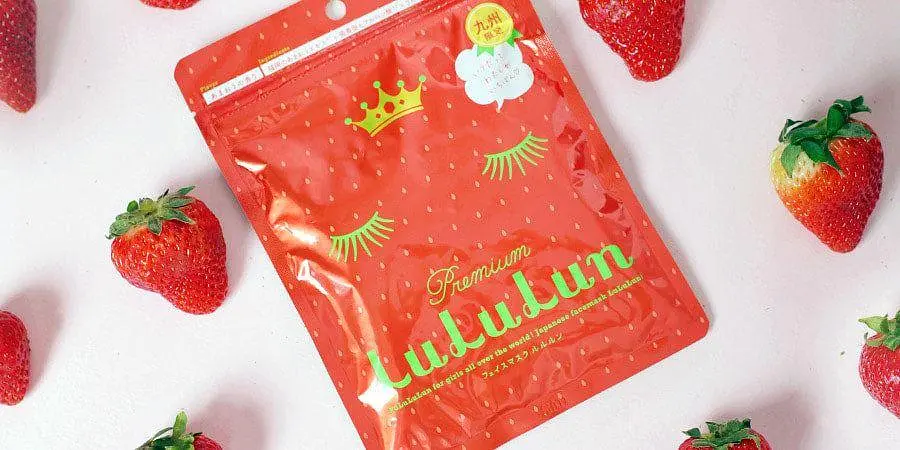 LULULUN Face Mask Amaou Strawberry омолоджуюча маска з полуницею, 7 шт - фото 3