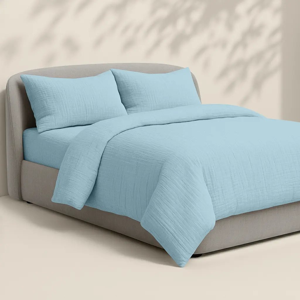 Наволочка Cosas Aquamarine муслінова 40х60 см блакитна (37Muslin_LightBlue_40x60) - фото 5