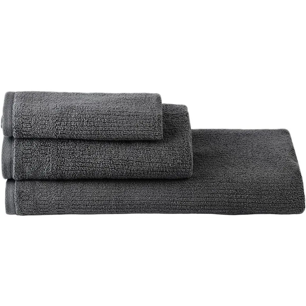 Рушник МВМ My Home Хвиля 50х90 см M темно-сірий (BT-09 M DARK GRAY)