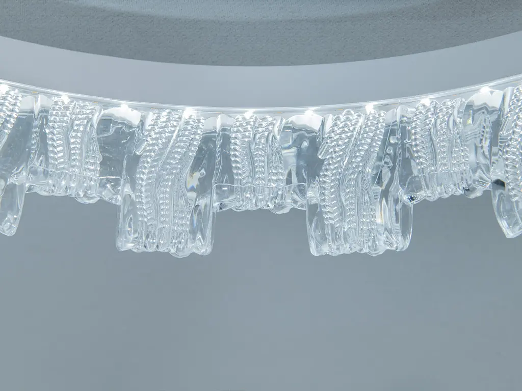 Сучасна стельова LED-люстра Diasha MX78204/1+1WH 87W, три акрилові кільця, 3 режими світла, 60x45 см - фото 6
