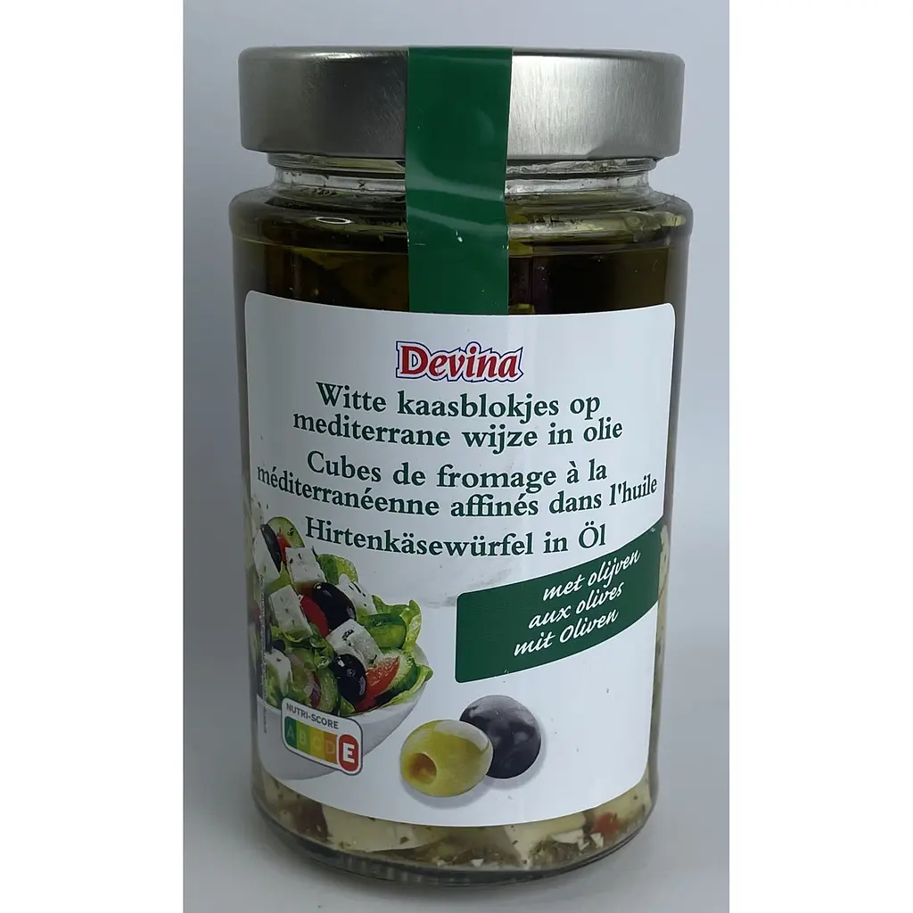 Фета Devina в олії та спеціях з оливками 350 г