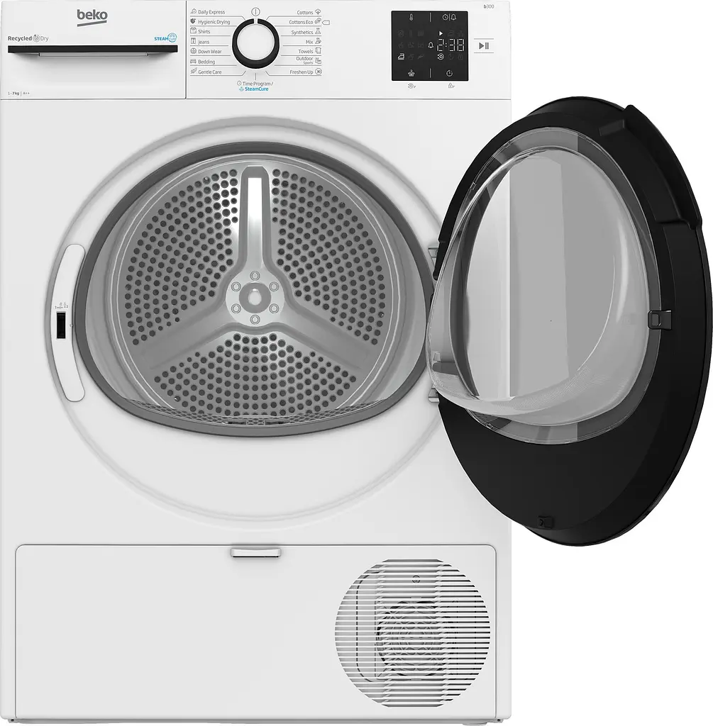Beko Сушильная машина тепловой насос, 7кг, A++, 54.5см, дисплей, ф-ция ПАВ, белый - фото 3