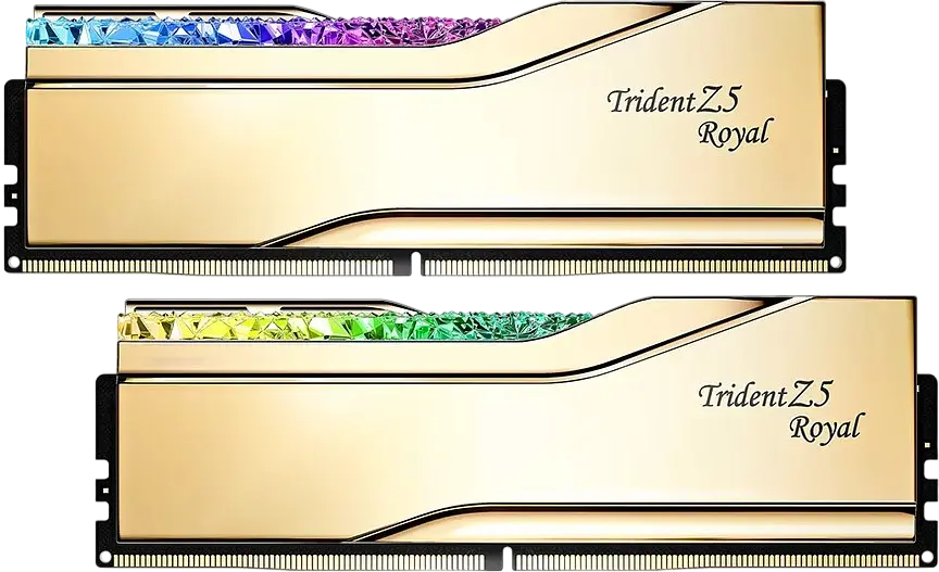 Оперативна пам'ять G.Skill 64GB (2x32GB) DDR5 6000MHz Trident Z5 Royal Gold (F5-6000J2836G32GX2-TR5G) - фото 2
