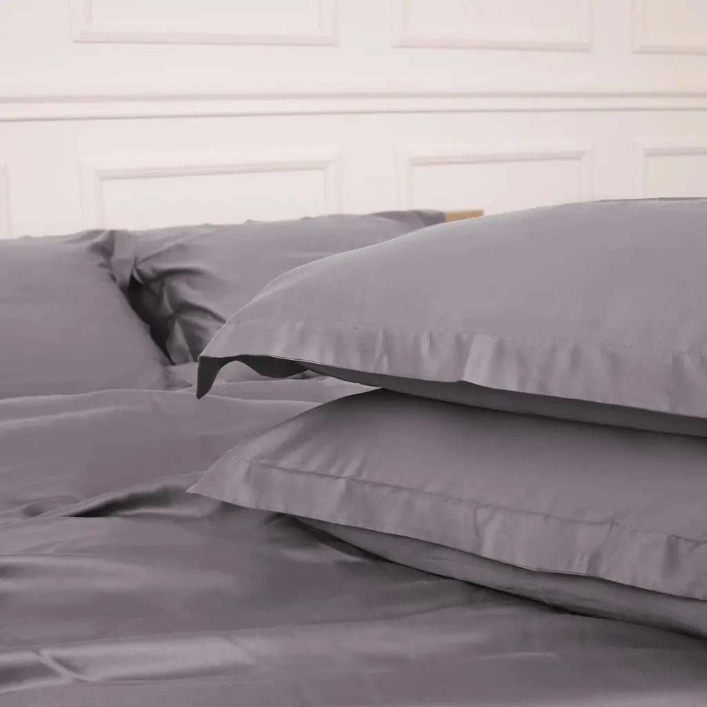 Постільна білизна MirSon Tencel №06 Gray 220x240 King Size (2200009370496) - фото 5