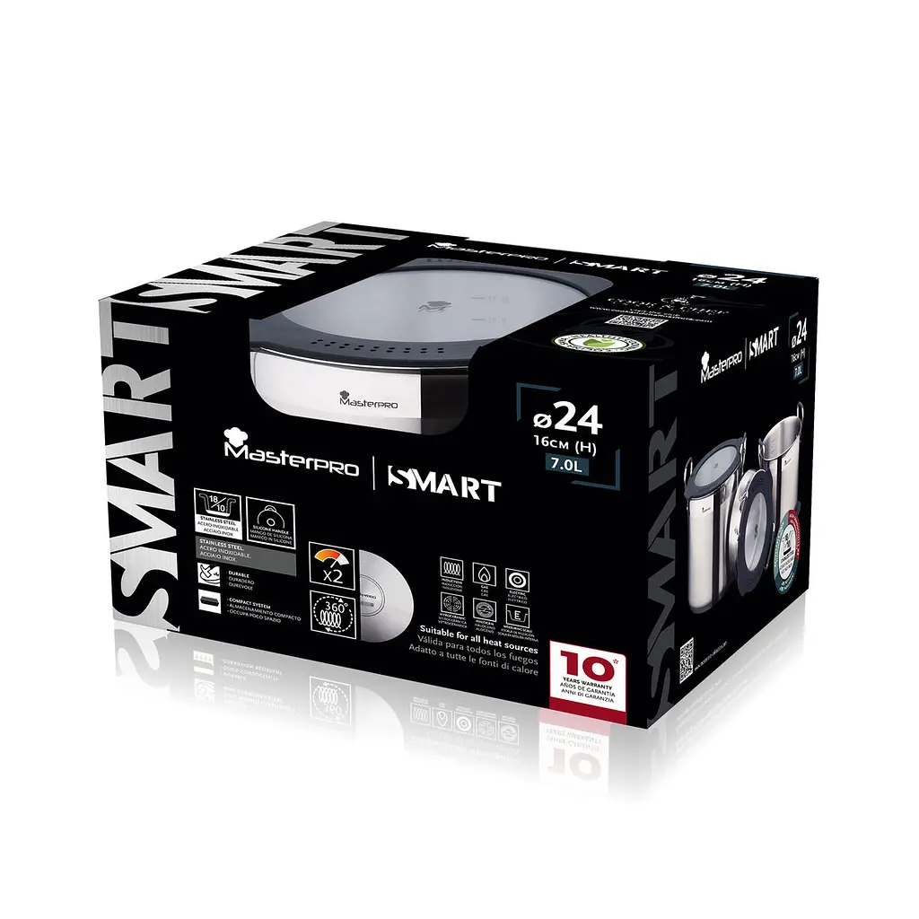 Каструля з кришкою MasterРro Smart, 24, 7.21 л (BGEU-3779) - фото 4