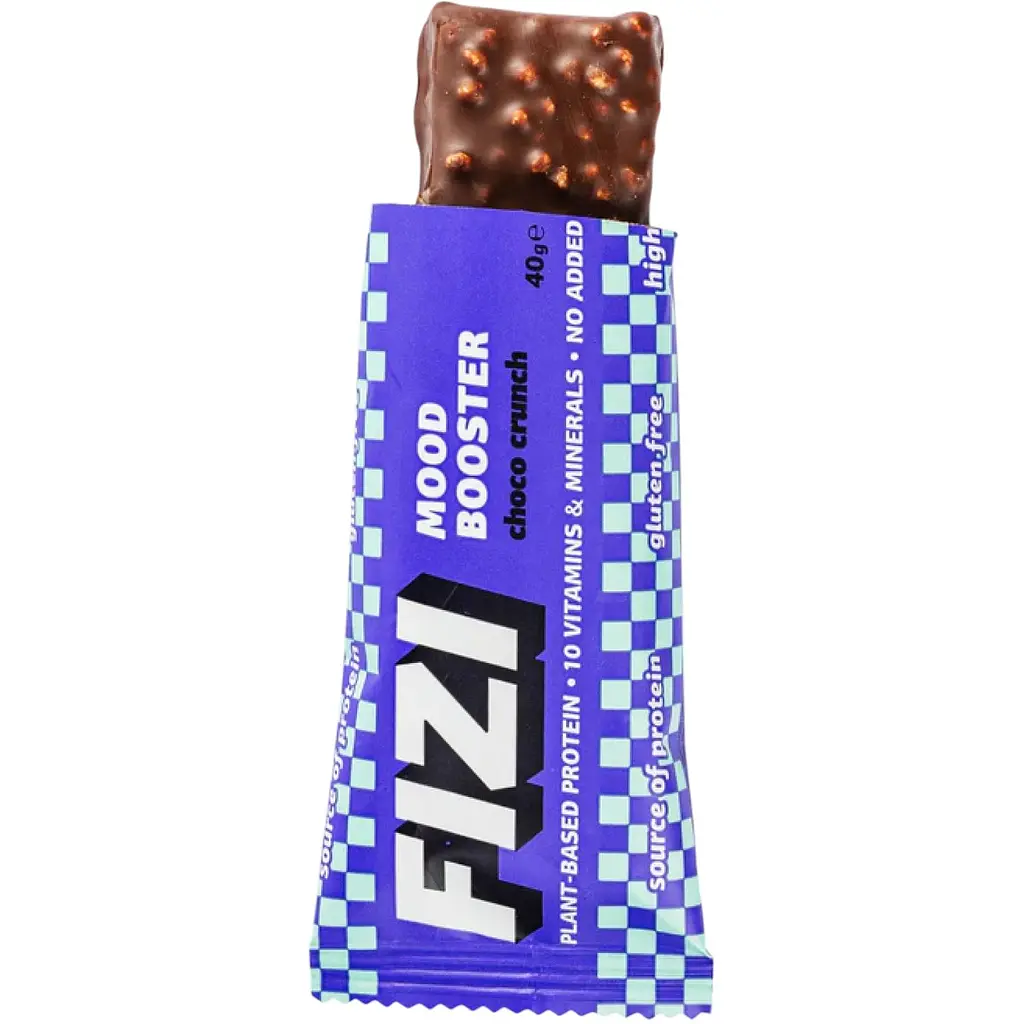 Веганские низкокалорийные батончики Fizi Mood Booster Choco Crunch 480 г (12 шт. x 40 г) - фото 2