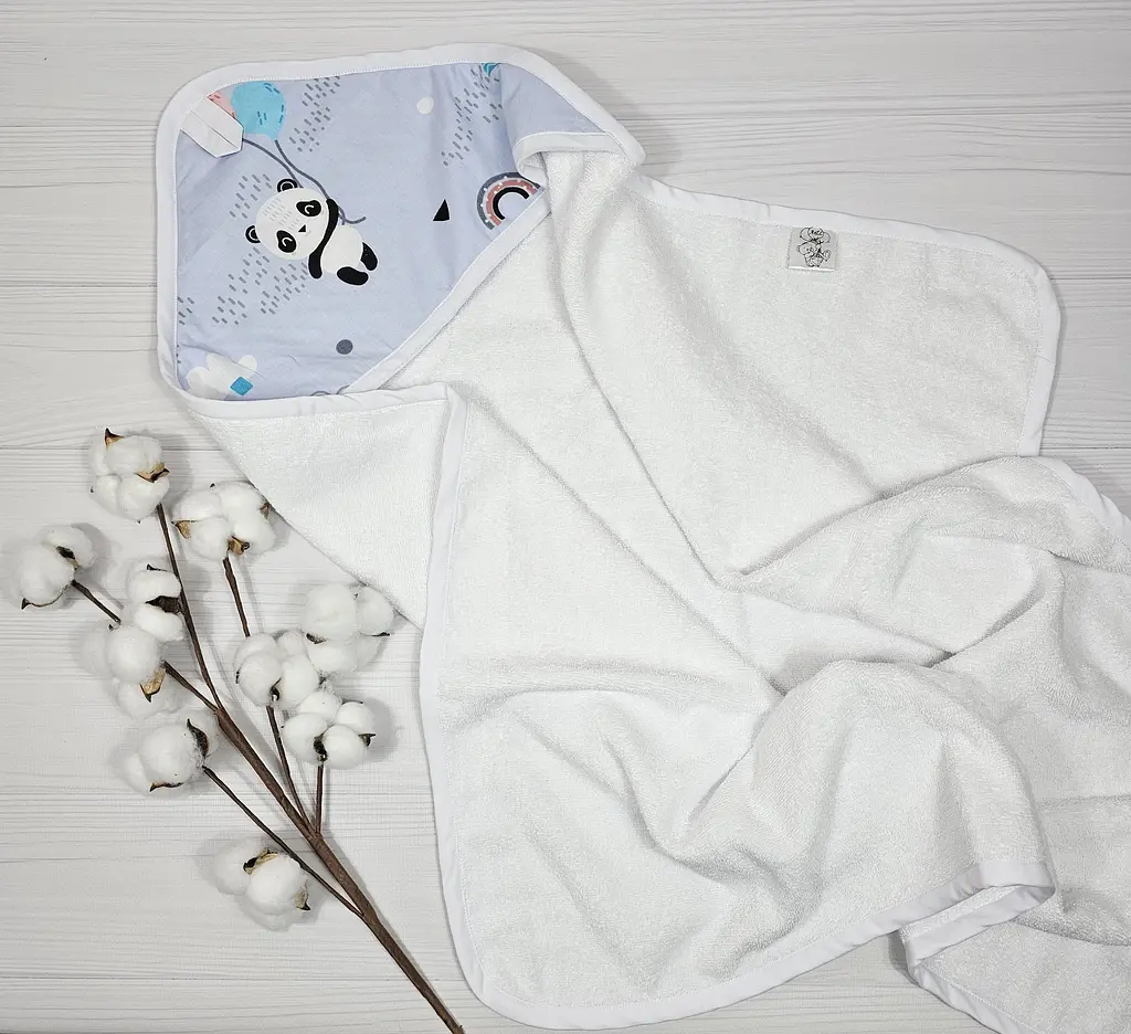 Набір для новонародженого a.l.babybox Панда на кульках плед/рушник/пелюшки і гризунець (34032296) - фото 3