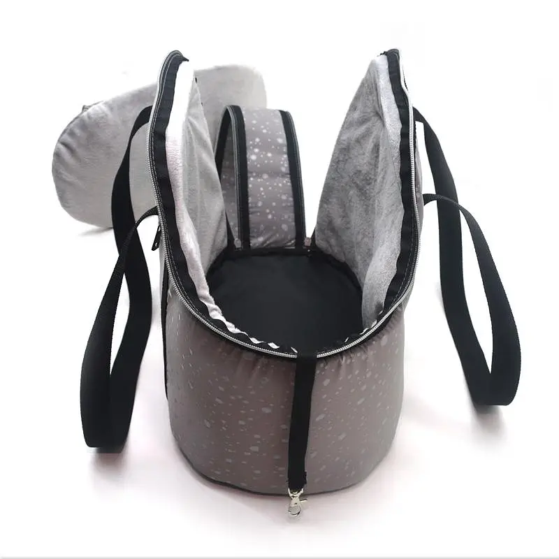 Сумка переноска для кошек и малых собак Zoo-hunt Марсель серая №0 22х32х29 см - фото 2