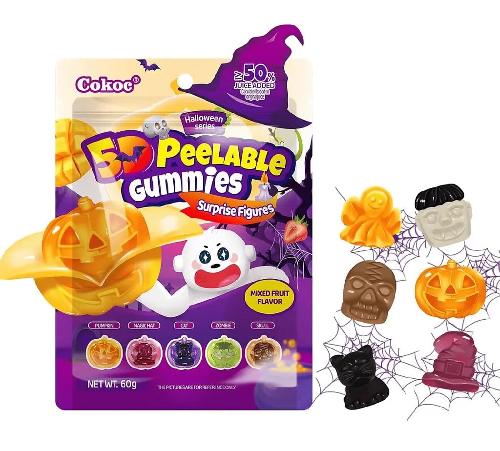 Желейні цукерки Cokoc Halloween 5D Peelable 60г - фото 2