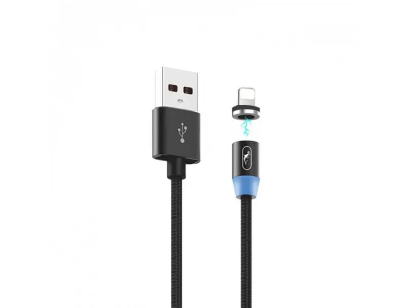 Кабель SkyDolphin S59L Magnetic USB - Lightning 1м, Black (USB-000440)