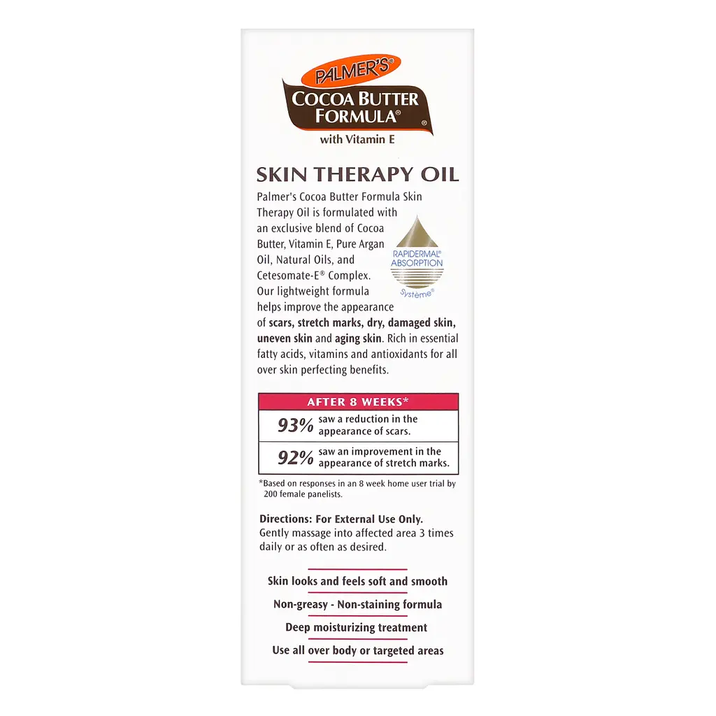 Олія від розтяжок та шрамів Palmer's Cocoa Butter Formula Skin Therapy Oil з шипшиною, олією какао і вітаміном Е 60 мл - фото 9