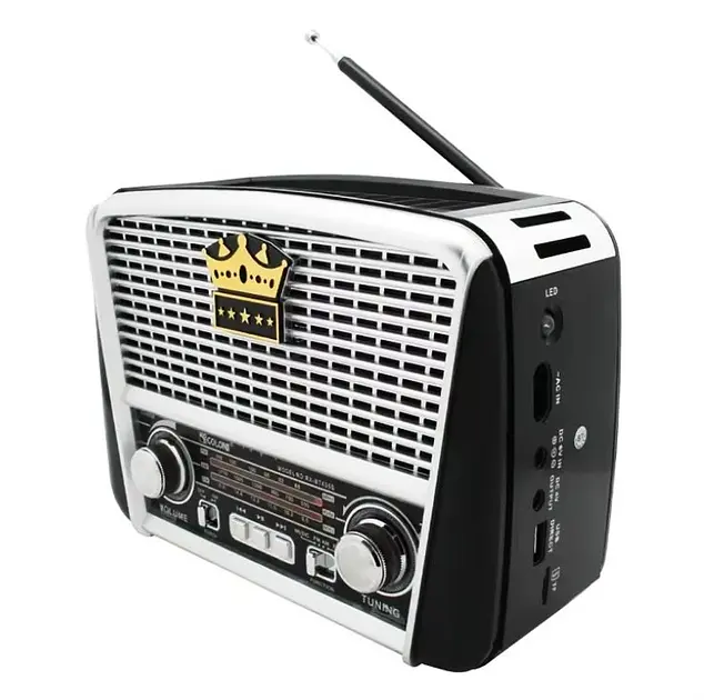 Радиоприемник Golon RX-455S Solar с солнечной панелью черный - фото 2