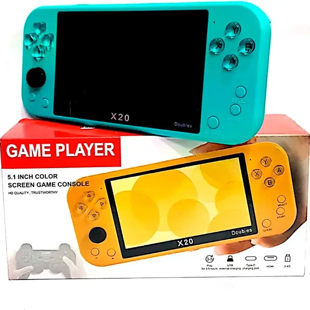 Ретро ігрова приставка Data Frog X20 Doubles 20000 в 1 Green [112454] - фото 6