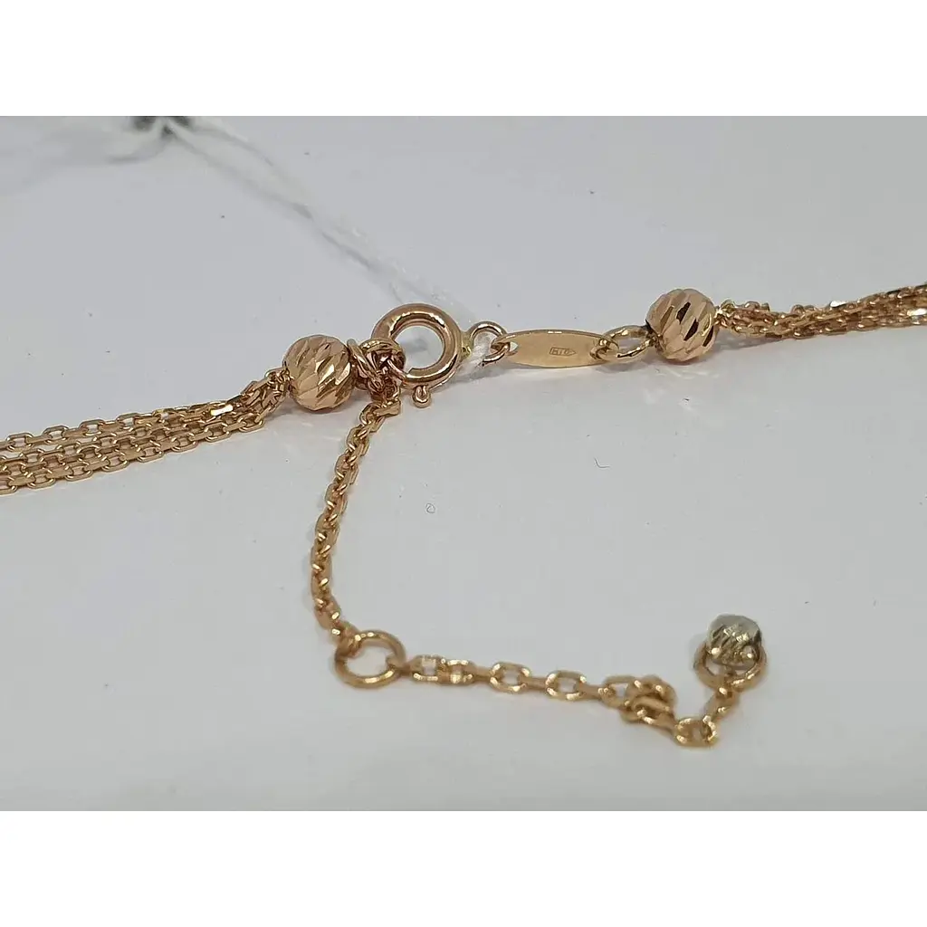 Золоте кольє Favoritum з алмазною гранню. 810072 - фото 3