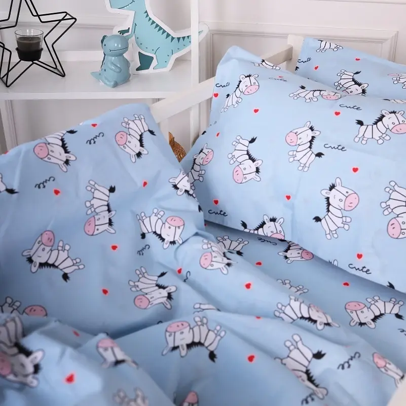 Простыня на резинке MirSon Kids Time 20-0037 Cute blue zebra 60х120 см (2200009639609) - фото 3