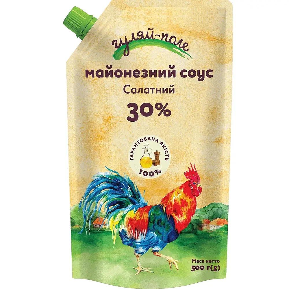 Майонезний соус Гуляй-поле Салатний 30% 500 г