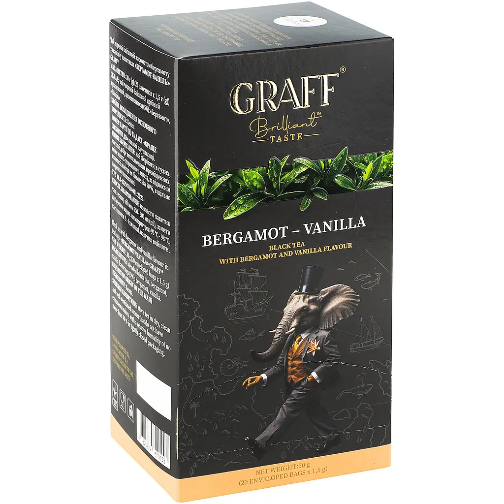 Чай чорний байховий Graff Bergamot-Vanilla 30 г (20 шт. х 1.5 г) - фото 6