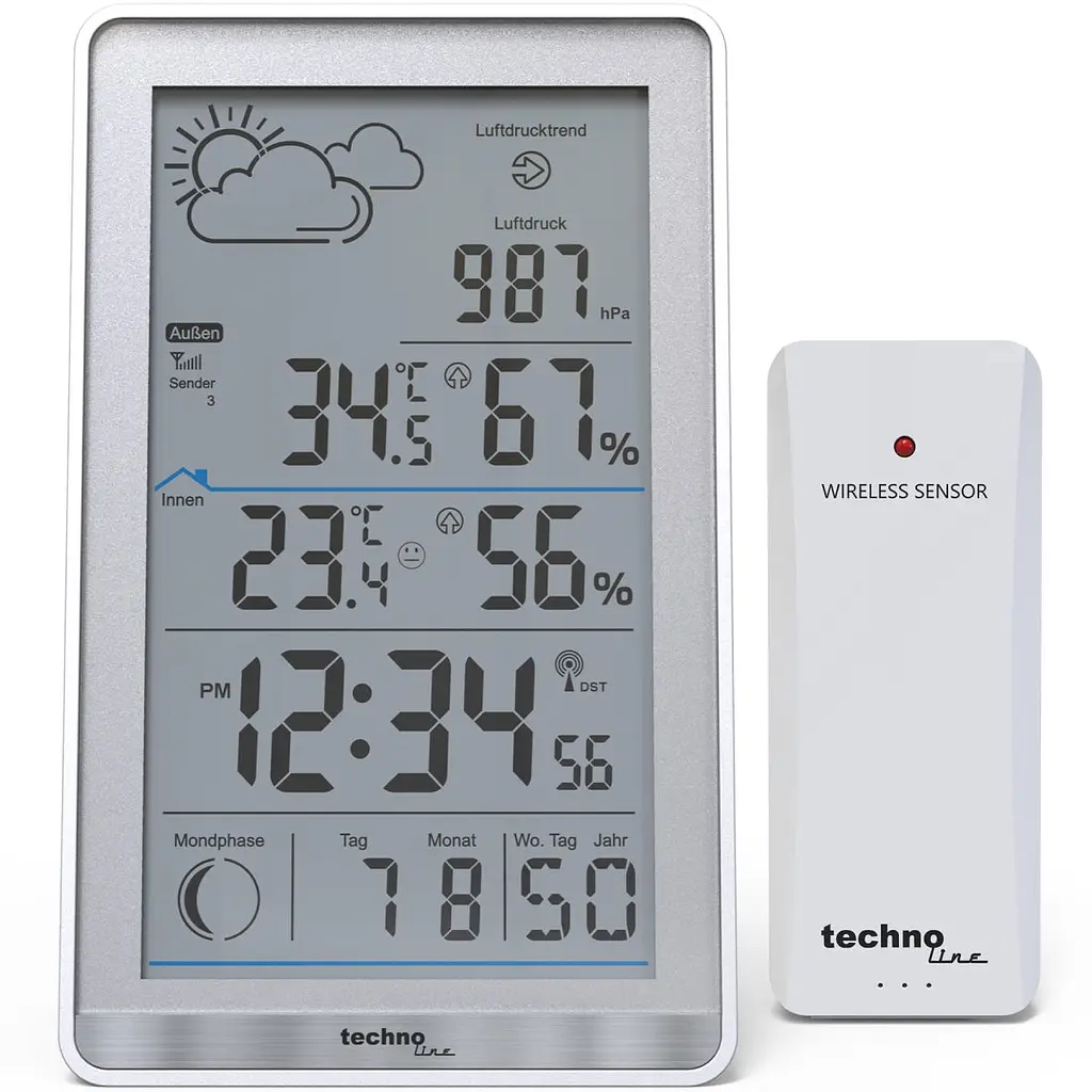 Метеостанція Technoline WS9218 Silver (WS9218) - фото 7