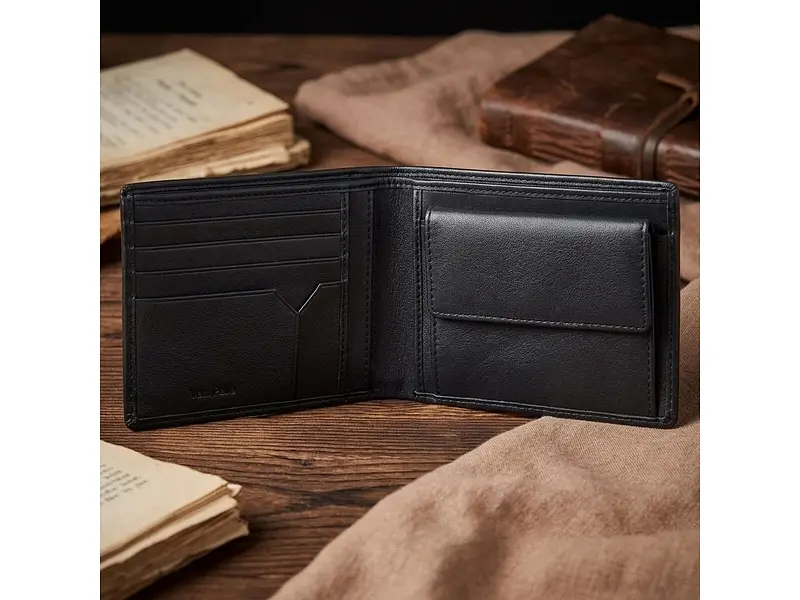 Чоловічий портмоне натуральна шкіра Cortina 5013 nero Чорне 12,5x9,5x1,5 см TONY PEROTTI acs0032389 - фото 4