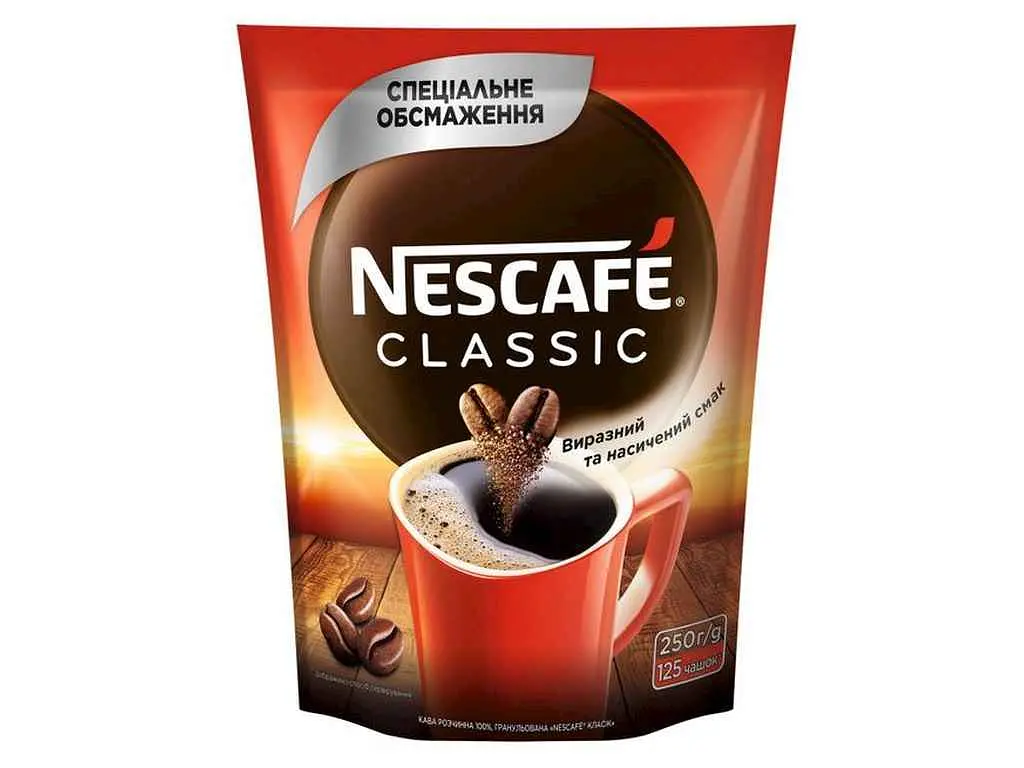 Кава розчинна NESCAFE 250г НЕСКАФЕ КЛАСІК ДП UA