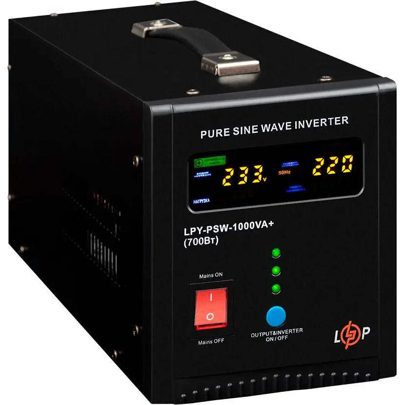 Джерело безперебійного живлення [ДБЖ] LogicPower LPY-PSW-1000VA+ 700Вт [22871] [107304] - фото 2