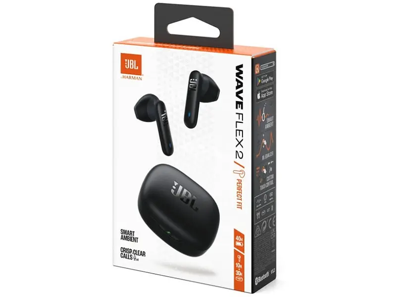 Навушники TWS (повністю бездротові) JBL Wave Flex 2 Black (WFLEX2BLK) - фото 6