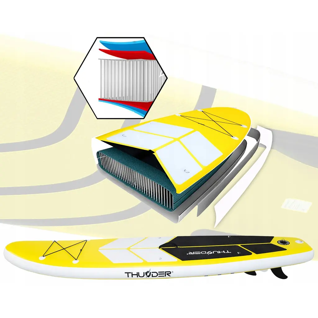 Надувна дошка SUP THUNDER Coast Yellow 320 см з веслом - фото 6