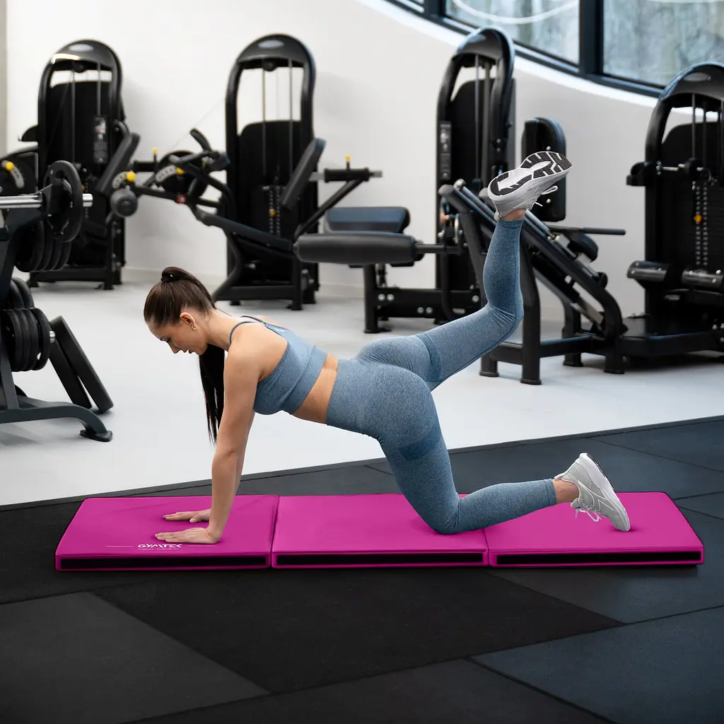 Мат гімнастичний твердий Gymtek 5см рожевий - фото 3