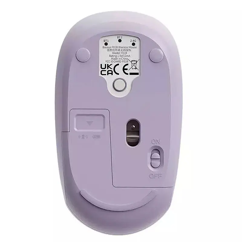 Миша бездротова F01B Tri-Mode Bluetooth + 2.4G (B01055503833) Purple Baseus teh0029576 - фото 2