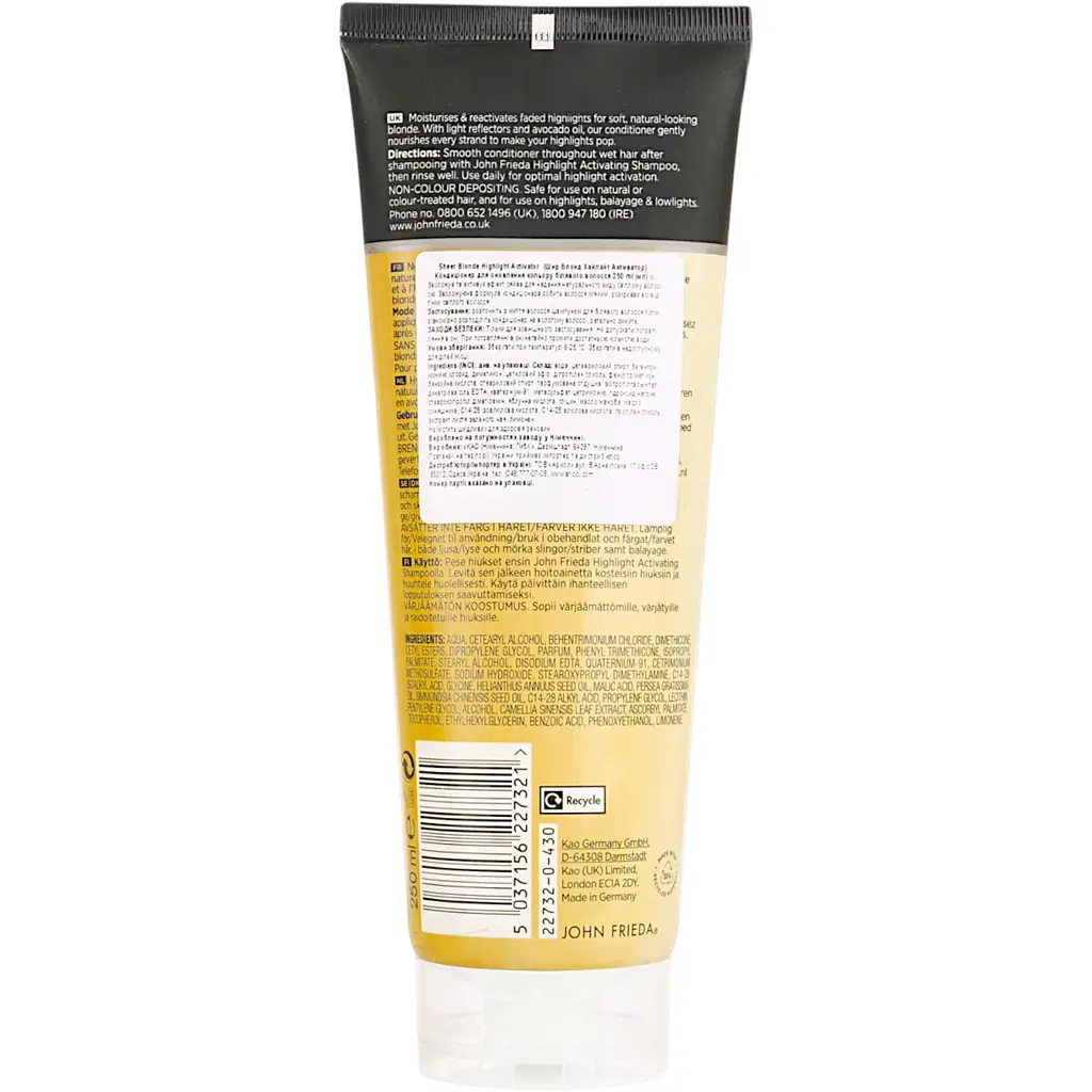 Кондиціонер John Frieda Sheer Blonde, для оновлення кольору, 250 мл - фото 2