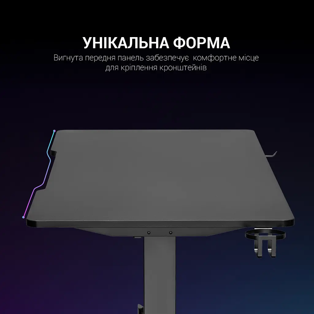 Компьютерный стол GamePro черный (GD214) - фото 13