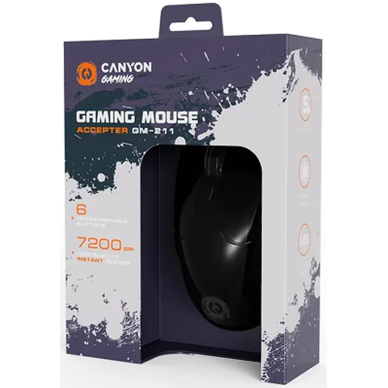 Мишка Canyon Accepter GM-211 USB Black (CND-SGM211) - фото 6